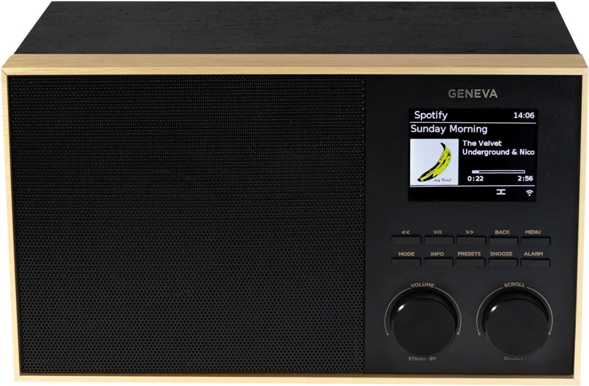 Geneva DeCon S internet, DAB+ en FM radio met Spotify en Bluetooth - messing/zwart