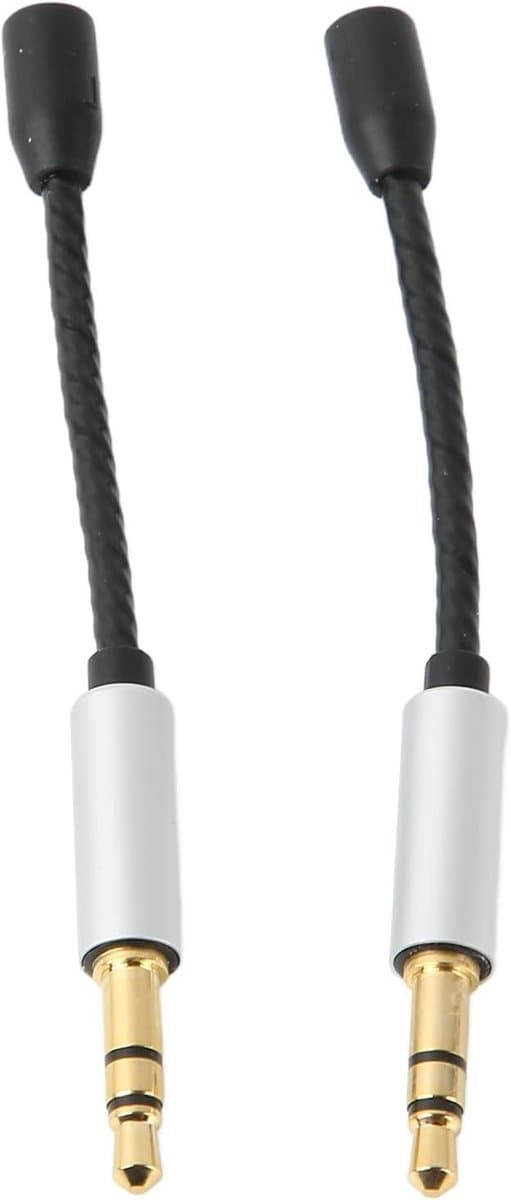 Adapterkabel voor MMCX naar 3,5 mm met vergulde aansluiting, plug-and-play, hoofdtelefoonadapter voor MMCX vrouw naar 3,5 mm mannelijk.