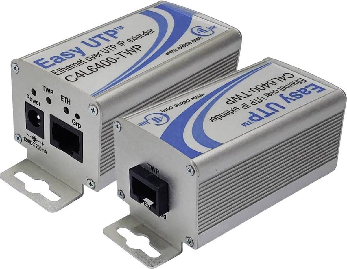 Renkforce RF-2871000 Netwerkuitbreiding 2-draads Reikwijdte (max.): 500 m 2 stuk(s) 100 MBit/s Zonder PoE-functie